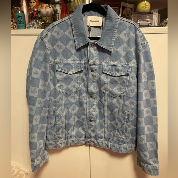 Denim Jacket Nanushka Denim Midi Skirt Pre Loved Nanushka Wrap